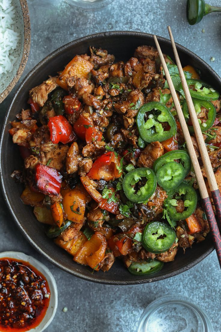 Spicy food zoomed